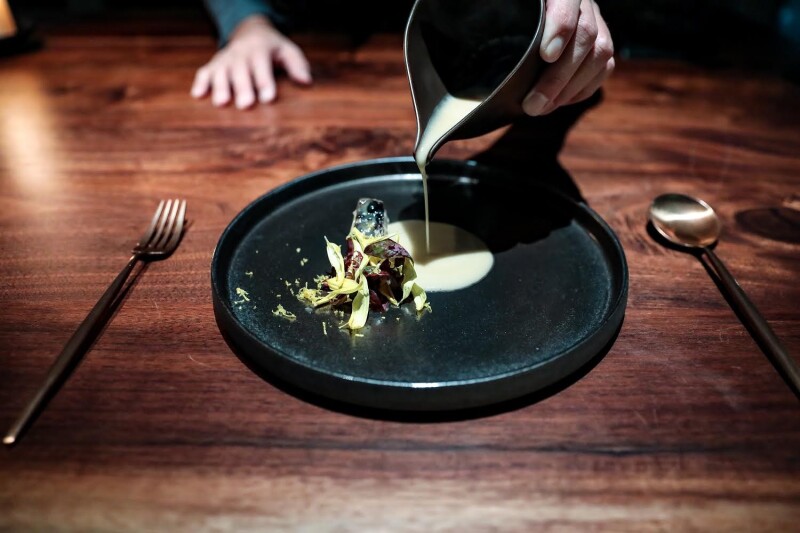 An omakase dinner at Julia comes with wine pairings.