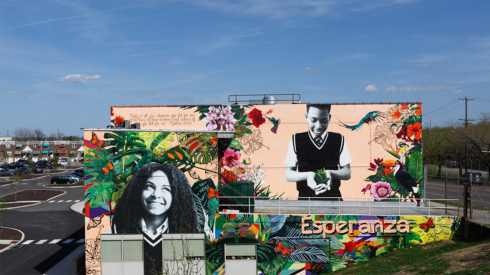 A mural at Esperanza Arts Center in Philadelphia