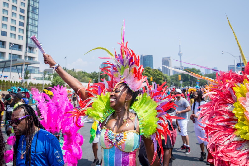 Toronto Caribbean Carnival’s Grand Parade in front of Hotel X