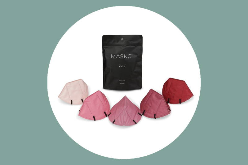 Maskc makes KN95 masks in all sorts of colors, including the blush tones variety pack seen here.