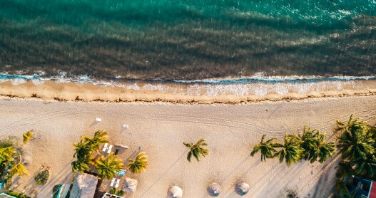 Aerial view of Beaches of Placencia in the Stann Creek District of southern Belize