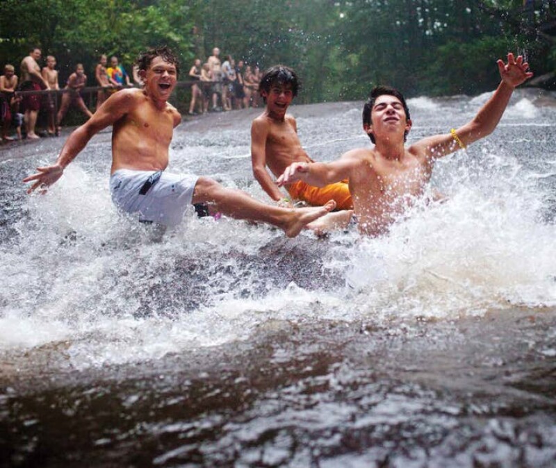 Cool off after a hike with a plunge down the nature-made waterslide that is Sliding Rock.