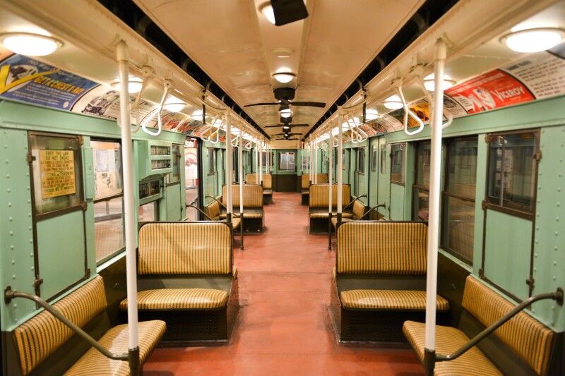 New York Transit Museum with vintage train