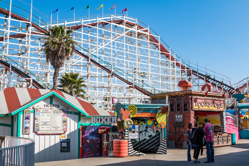 Rollercoaster at Mission Beach, San Diego