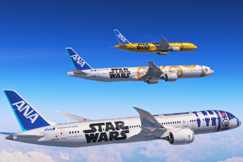 ANA flies several “Star Wars”-themed planes.