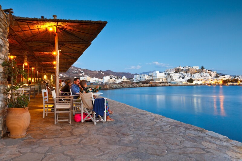 Visit Greece in March and you might not spend much time in the water, but the villages are surrounded by spring blooms.