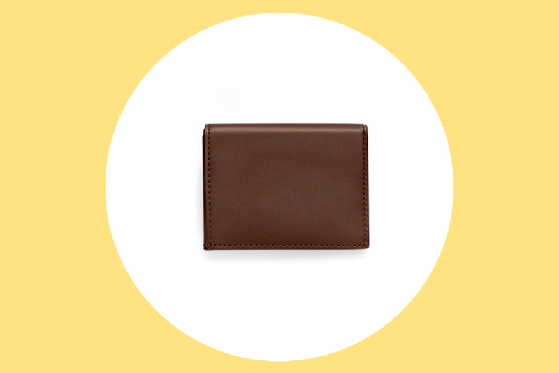 Made with smooth shiny leather, the L-Fold Wallet also comes with RFID protection.