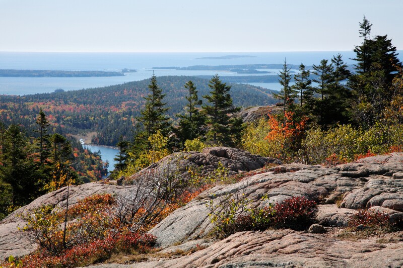 The view from Cadillac Mountain may be serene, but the spot’s parking lot is a mess.