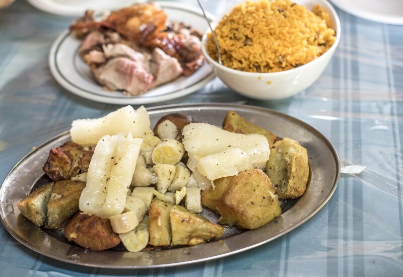 Viandas includes a variety of root vegetables including yuca or yams.
