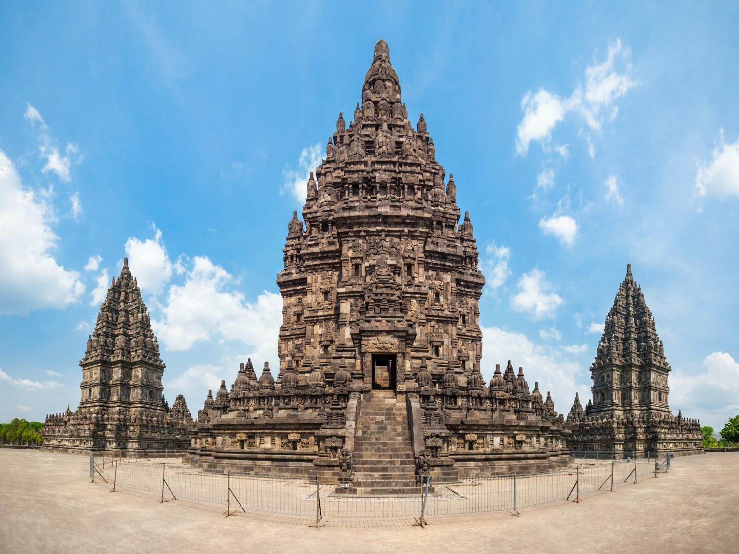 Three Hindu temples in Java, Indonesia, dedicated to the Trimurti: the Creator (Brahma), the
Preserver (Vishnu), and the Destroyer (Shiva)