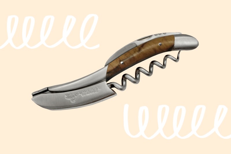 wood and metal wine opener