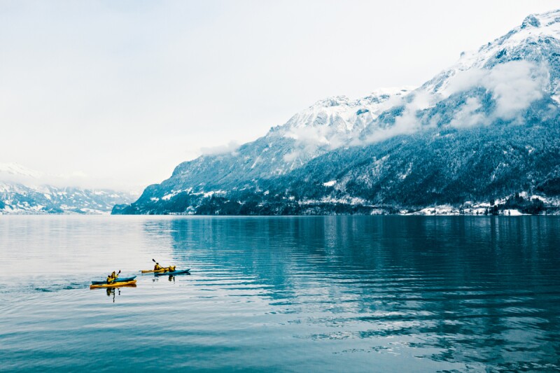 Aquatic types will enjoy the many activities offered in Interlaken such as kayaking.