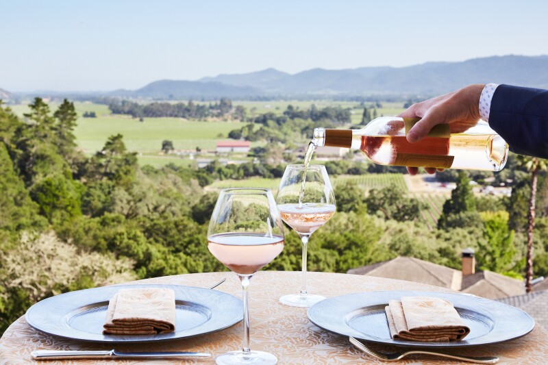 The Michelin Guide gives one star to the food at Auberge; we give its view all three.