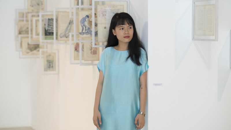 Visual artist Thao-Nguyen Phan, a protégée of Joan Jonas, with her exhibition, “Poetic Amnesia.”