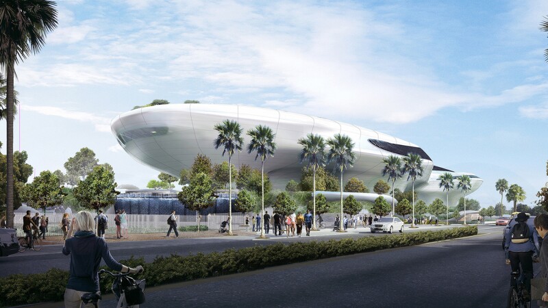 The museum complex will replace two asphalt parking lots with a 2,425-space underground garage.