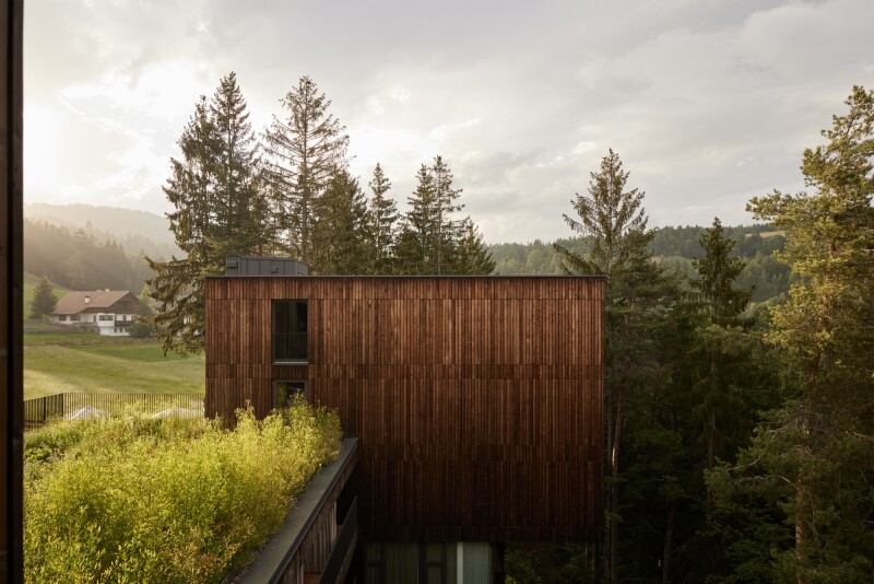 Eco Hotel Saltus was built with responsibly sourced local stone and larch wood.
