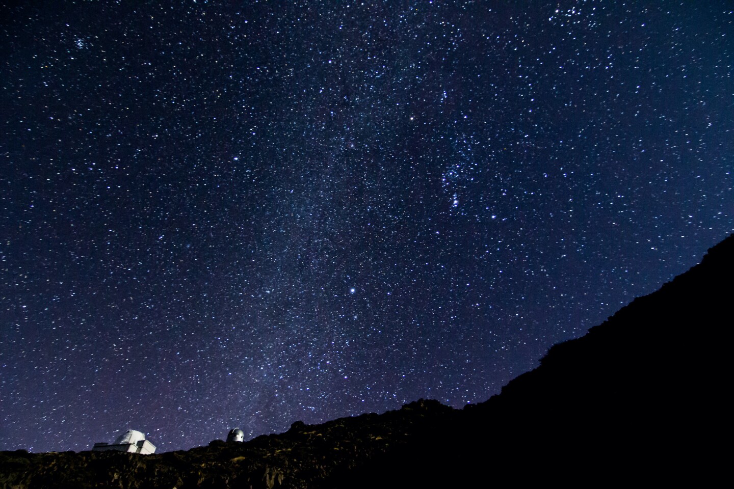 A starry sky above the Canary Islands