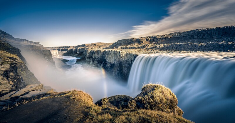 Dettifoss Waterfall in Vatnajökull National Park in Northeast Iceland