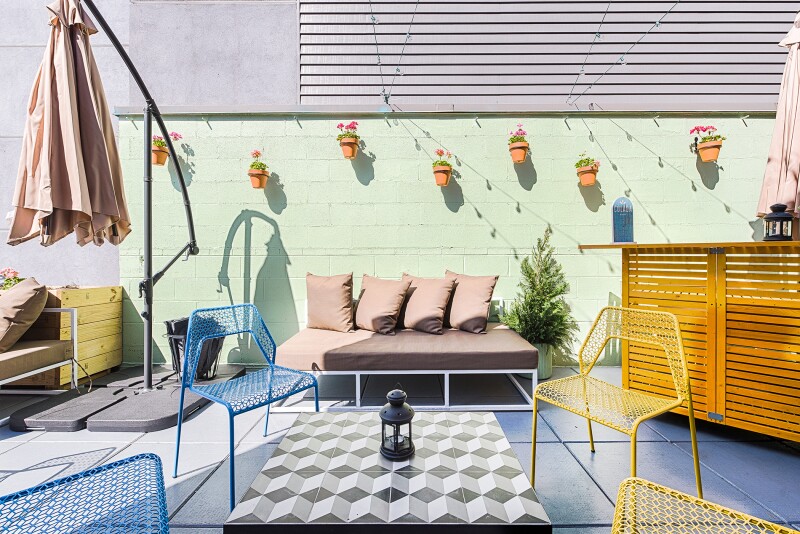 Beachy vibes rule the roof at the Colada Shop.