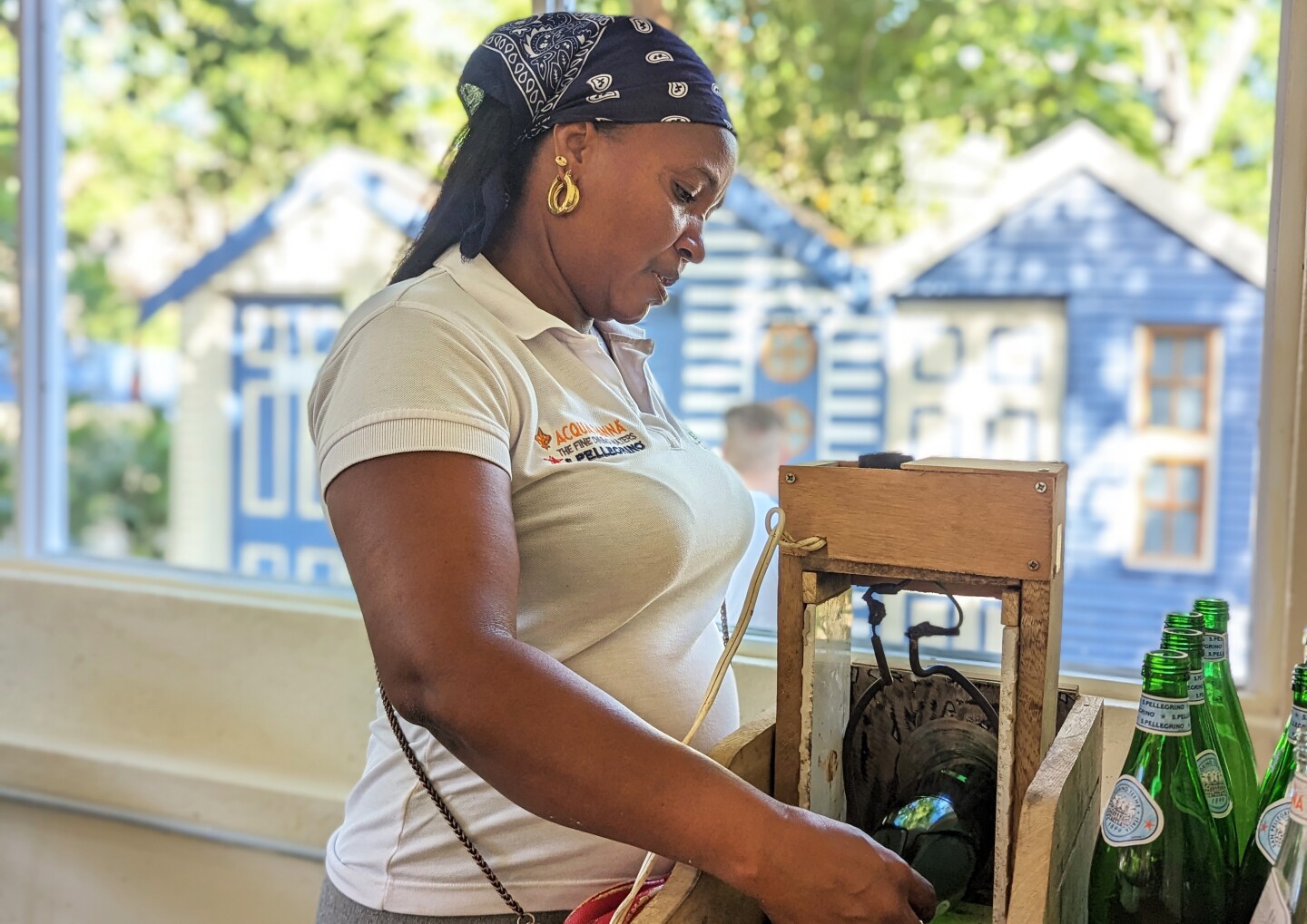 Irina Herrera is one of six local women employed by Green Apple as an artisan.
