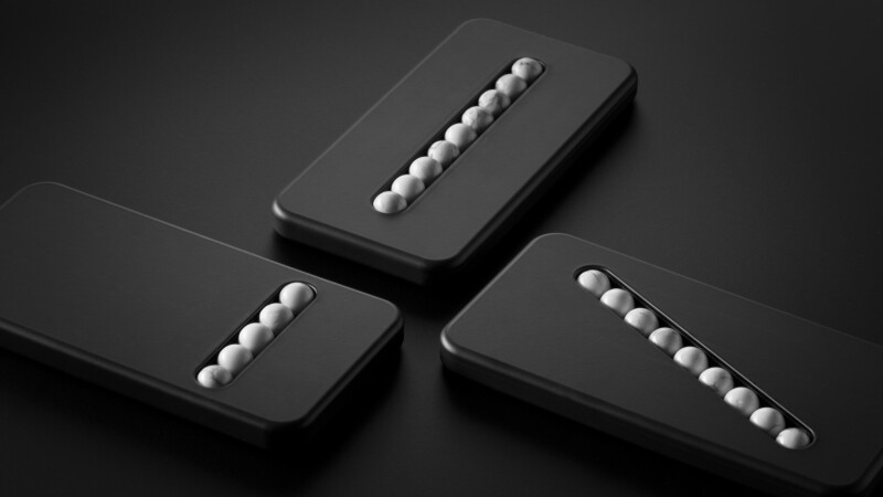 Designed to “help smartphone addicts cope with withdrawal symptoms,” the Substitute Phone features stone beads that mimic touchscreen actions.