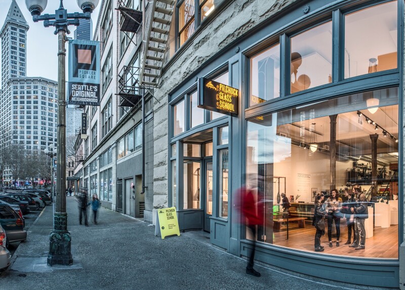 An exhibition space, open Tuesday through Friday, is part of the Seattle office of the Pilchuck Glass School.