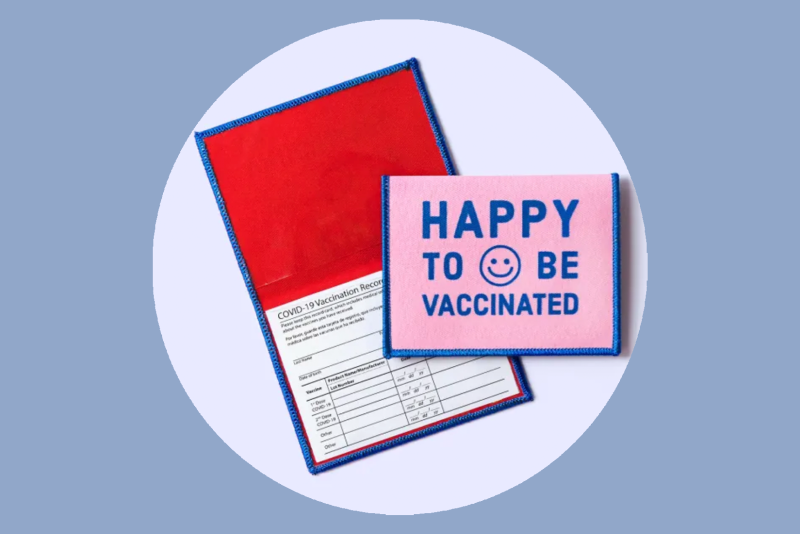 These colorful vaccination card holders are everything but boring.