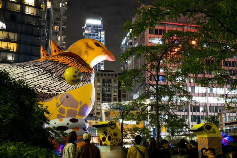 An outdoor public art installation as part of Nuit Blanche art festival