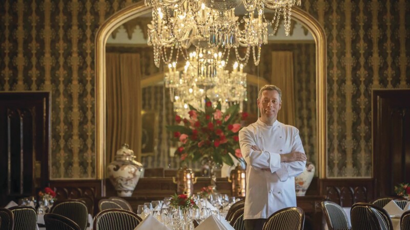 A chef at Hayfield Manor Hotel