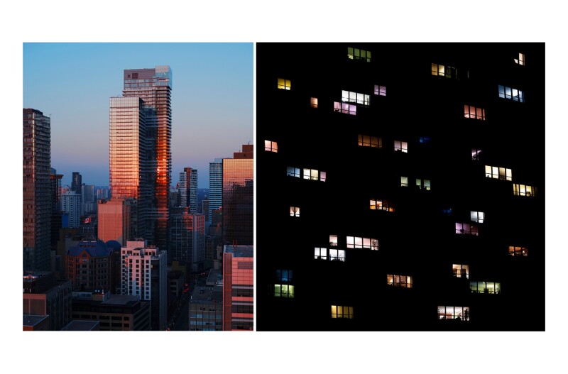 Left: 7:15 p.m. Toronto, Canada; Right: 8:30-11:30 p.m. Chicago, United States
