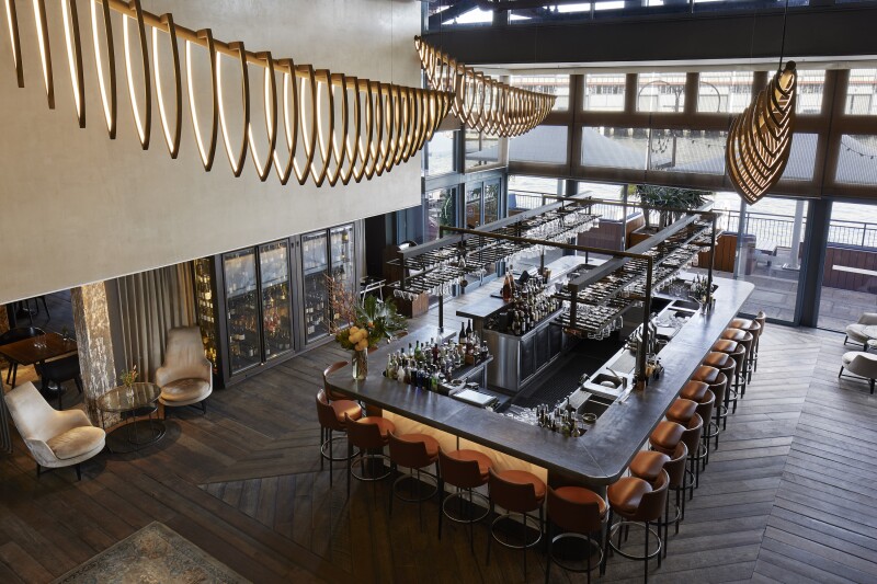 Bar One at Pier One Sydney Harbour is located next to the waterfront.