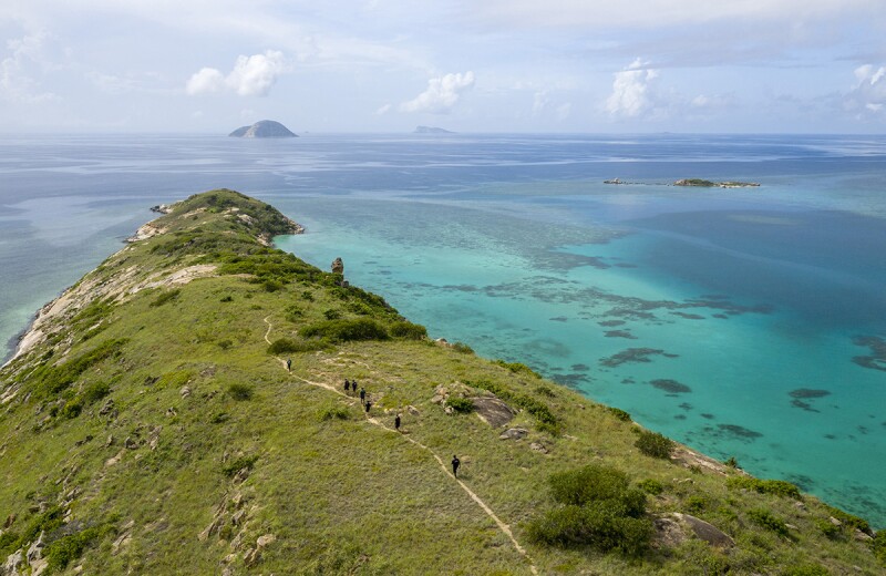 Master Reef Guides on a hike near the Great Barrier Reef.