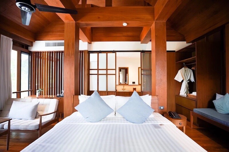 The Chann Bangkok Noi is a collection of small teakwood homes along the Chao Phraya River.