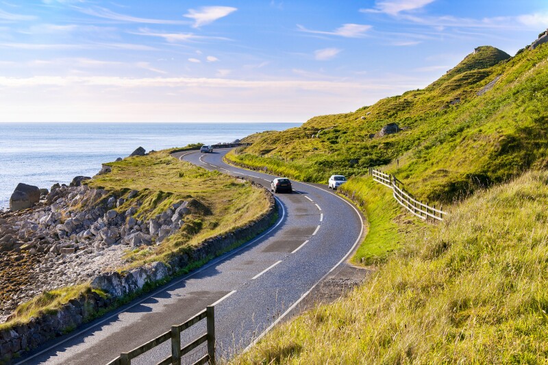 While Ireland and the United Kindgom drive on the left-hand side of the road, most of Europe drives on the right.