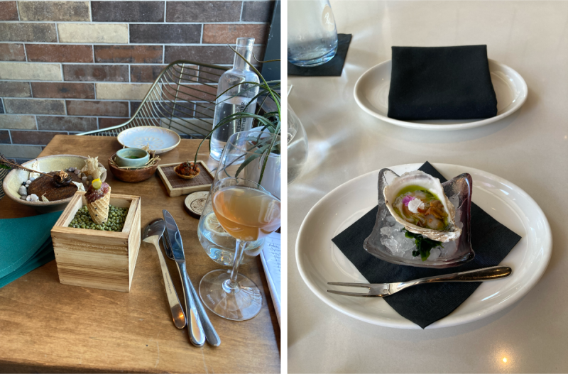 Restaurants like Ration (left) and Miku (right) are leading the sustainable movement with their takes on local fare.