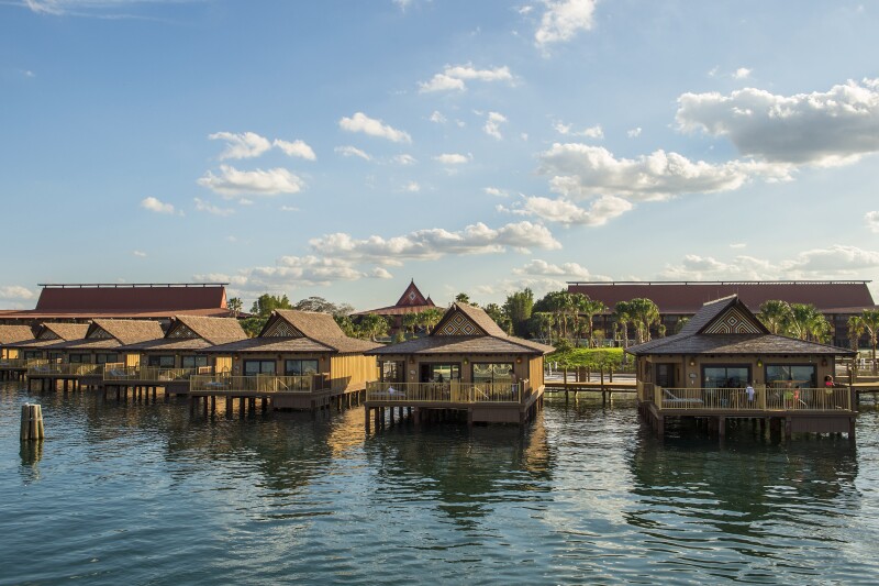 Reminiscent of the South Pacific, the Bora Bora Bungalows at Disney's PolynesianÊVillas & BungalowsÊshowcase aÊmodernÊtropical style, sleep up to eight guests in a two-bedroom, home-like setting and feature a plunge pool onÊa private deckÊwhere guests can enjoy views ofÊfireworks over Magic Kingdom.ÊThe Bungalows also have two full bathrooms, a kitchen, washer and dryer, andÊdining and living room spaces for gatherings.ÊTheÊnewestÊDisney Vacation Club Resort,ÊDisneyÕs Polynesian Villas & Bungalows features 20 Bungalows on Seven Seas Lagoon,Êthe first of this type of accommodation for Disney,Êand when complete this summer, 360 Deluxe Studios at the Walt Disney World Resort in Lake Buena Vista, Fla. The expansion is part of an overall re-imagination of Disney's Polynesian Village Resort. (Matt Stroshane, photographer)
