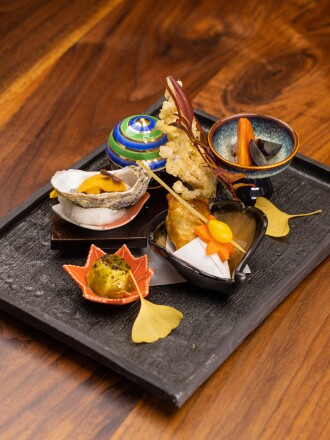 A kaiseki dish at n/naka
