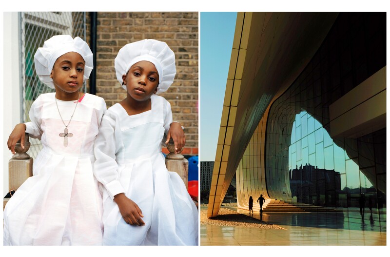 Left: 5:00 p.m. London, England; Right: 5:00 p.m. Baku, Azerbaijan