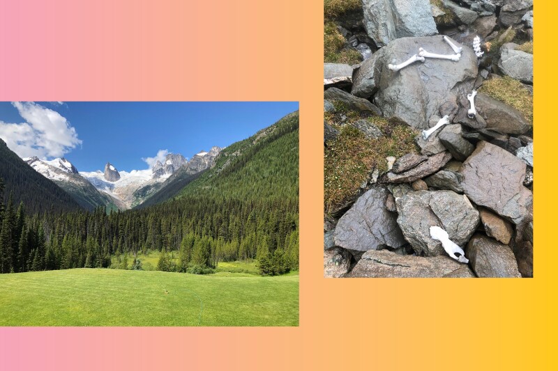 Bugaboo Lodge is surrounded by spectacular scenery best viewed from the rooftop hot tub.