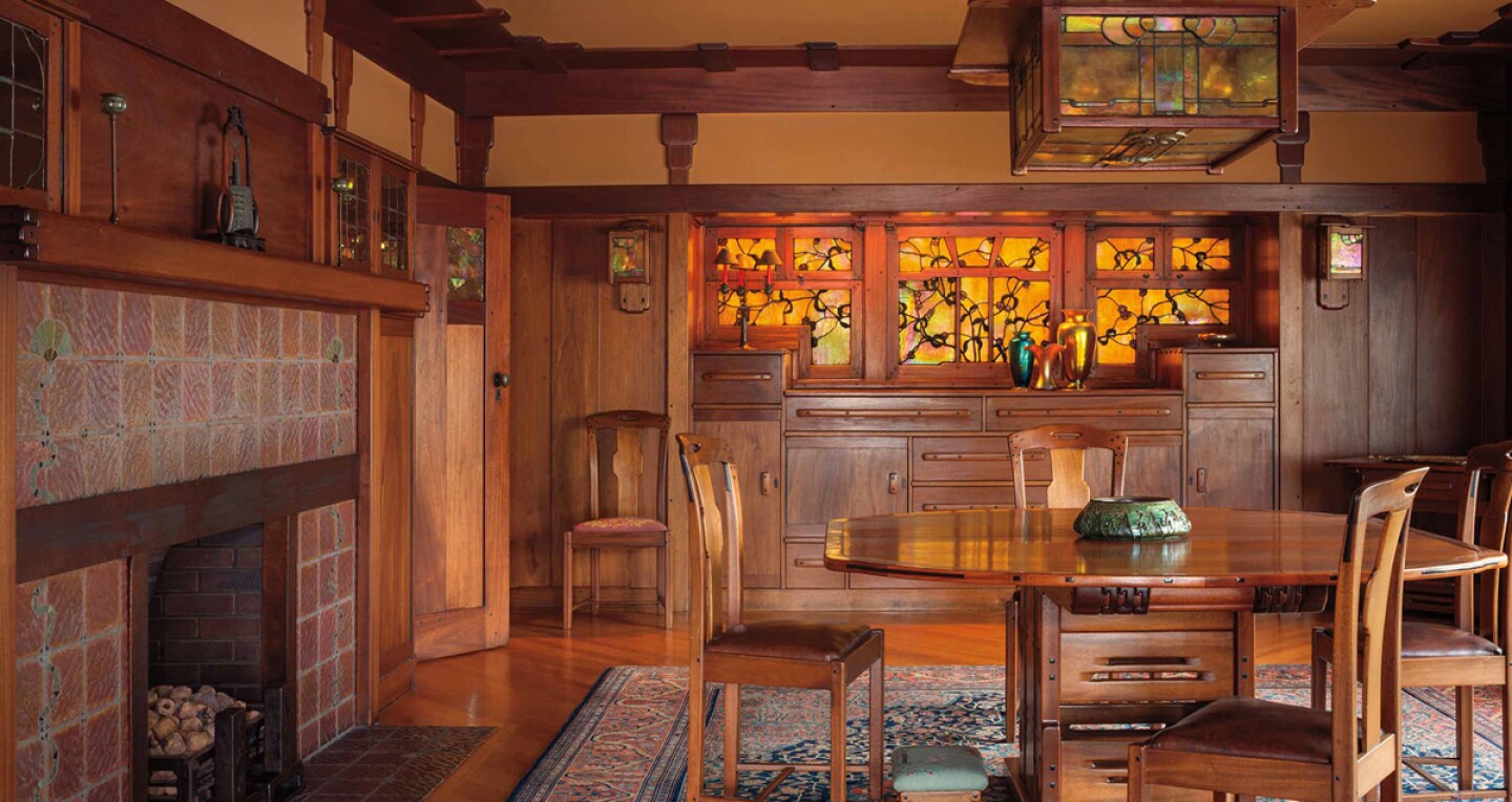 The exemplary Arts And Crafts interior of the Gamble House