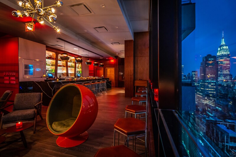 Take in NYC’s inimitable skyline from the rooftop of Dear Irving.