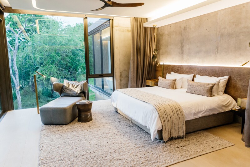 Interior of a Cheetah Plains guest suite