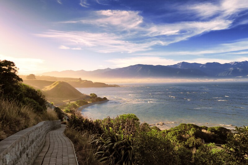 An extremely isolated place in Kaikoura, New Zealand. This location is off the beaten track. The view is breathtaking, stunning and amazing. It was shot on top of a hill. This is adventure and exploration.