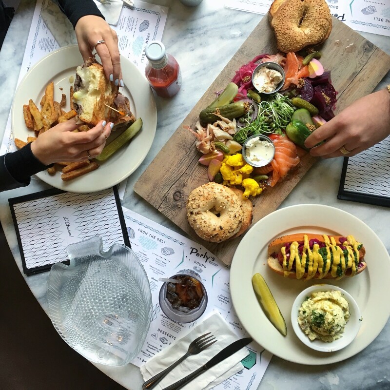 Perly’s brings modern Jewish cuisine to downtown Richmond with classic deli sandwiches and a legendary brunch.