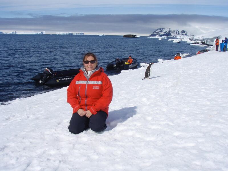 Alison Gilmore exploring in Antarctica