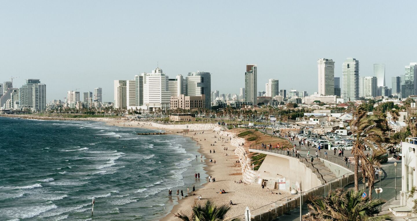 Viv Beach is located along the southern part of Tel Aviv’s promenade.