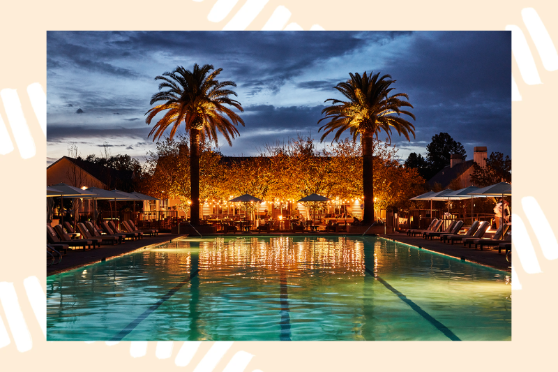 This December, the pool cabanas at Napa Valley's Solage will be transformed into cozy spots for wine tasting.