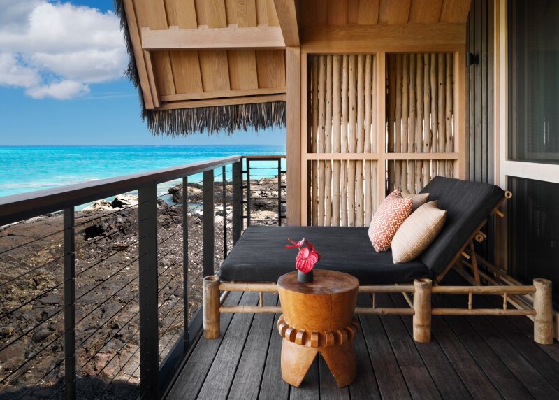 Beachfront accommodations at Kona Village