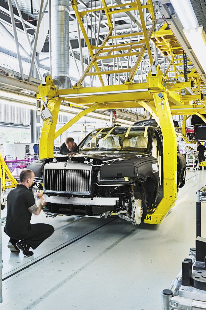 Rolls-Royces, England’s most celebrated vehicle, are crafted by hand.