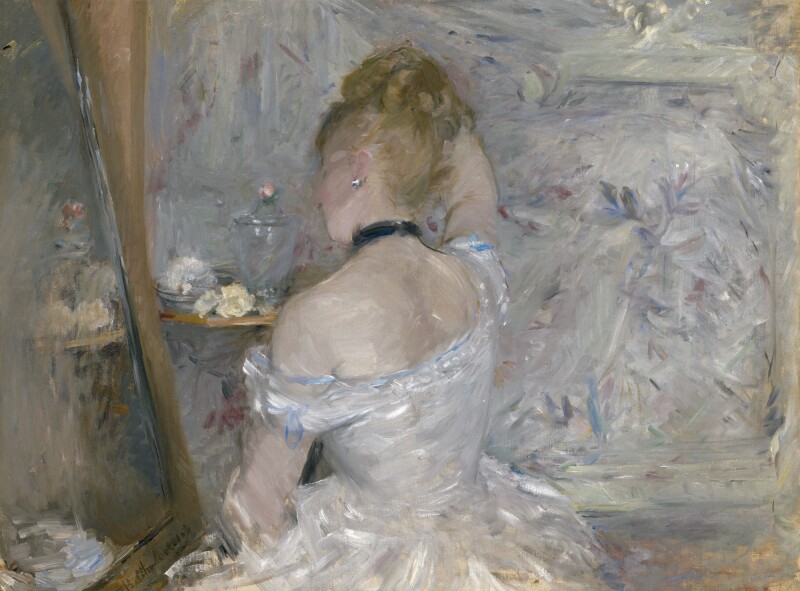 Berthe Morisot, “Woman at Her Toilette” (1875–80)